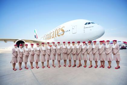 طائرة الإمارات A380 تستقطب آلاف الزوار في معرض البحرين الدولي للطيران