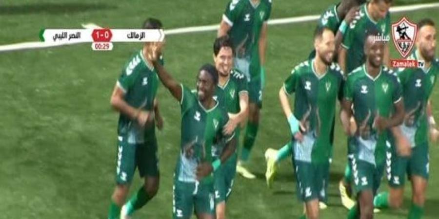 الزمالك يتعادل 1-1 مع النصر الليبي بالشوط الأول في مهرجان اعتزال خالد حسين