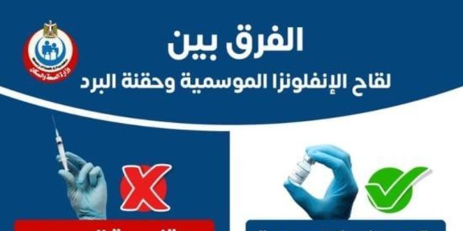 وزارة الصحة: لقاح الأنفلونزا يحمى من الفيروس وحقنة البرد خطر على الصحة